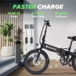 isinwheel U5 Pro Folding Electric Bike for Adults, 800W Brushless Motor, 20MPH Up to 50 Miles, 2-3H Fast Charge, 20" Fat Tire Ebike, 7 Speed Gear, Front Fork Suspension for Leisure Riding&Commuting - Image 6