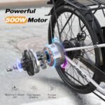 VARUN Electric Bike for Adults - 500W Electric Bicycle Up to 40 Miles, Removable Battery, 7-Speed, and Shock Absorber, Stylish 26" Ebike Suitable for Commuting - Image 2