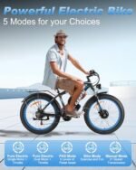 2000W Dual Motor Ebike for Men Women,35 MPH E-Bike 48V 20Ah Removable Battery 86Mile,All Terrain 26" Fat Tire Electric Bike for Adult with Dual Hydraulic Brake,21 Speed,Lockable Suspension - Image 5