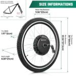 Voilamart 26" Waterproof Electric Bicycle Hub Motor Wheel Conversion Kit 48V 1200W with LCD Display Meter IP65 - Image 5