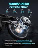 Romeo Pro【2024 Upgraded】 60Ah Peak 1600W Electric Bike for Adults 200Miles Long Range Electric Bike 26 * 4.0 Fat Tire Electric Bike Full Suspension Electric Mountain Bike Cargo Ebike - Image 3