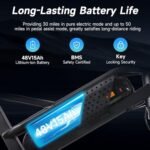 Spacewalk Small Electric Bike,16" Fat Tire Ebike,Compact Design,More Suitable for Riders Under 5'2", and Teenagers with 750W Motor, 21.7MPH with Removable 48V/15AH Battery,50-Miles Motorcycle - Image 6