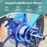 20" Folding Electric Bike for Adults | Lightweight Foldable Electric Bicycle - Weighs Only 45lbs | 500W Brushless Motor | 40+ Mile Range | 21mph Speed - Class 2 Fat TIre Ebike - Image 2