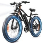 isinwheel M10 Plus Electric Bike for Adults 1500W 28mph Dual Crown Fork Mountain Ebike 48V 13Ah Removable Battery 75 Miles Range, 7 Speed Shift, 26 x 4.0 Fat Tire Adults Electric Bicycles