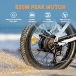 Jasion EB7 2.0 Electric Bike for Adults, 1200W Peak Motor 28MPH Max Speed Folding Ebike, 48V 10AH Removable Battery, 20" Fat Tire with Dual Suapension, 7-Speed Electric Bicycles, UL Certifiled - Image 2