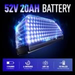 Electric Bike for Adults,1000/2000W Motor 35MPH,52V 20AH Battery,26" Fat Tire Ebike,Max 90 Miles E Bike for Men, Full Suspension,Hydraulic Brake 7-Speed Gears for Beach Mountain Electric Bike - Image 4