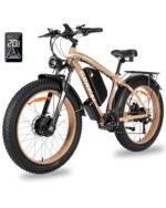 2000W Dual Motor Electric Bike, 48V 20Ah Removable Battery, 35MPH Ebike for Men Women, 21-Speed, 26" Fat Tires Electric Bicycle with Hydraulic Disc Brakes & Lockable Suspension