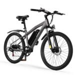 Race Electric Bike for Adults Ebike,Peak 750W Brushless Motor,Removable Battery,Commuting Electric Mountain Bike,Up to 22MPH 7-Speed Electric Bicycle with Fork Suspension,27GF