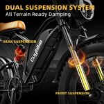 2000W Peak Motor Electric Bike,48V 25Ah Removable Battery,70+ Miles Long Range Moped-Style Electric Bike For Adults, 30Mph, 20"x4.0"Fat Tires Ebike, All-Terrain, Ideal for Commuting, Off-Road E-Bike - Image 5