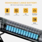 Heybike Ranger S Electric Bike for Adults, Foldable 1400W Peak Motor Ebike, 20" x 4.0 Fat Tire Step-Thru Electric Bicycle, 48V 14.4AH Removable Battery Commuter E Bike, 7-Speed Hydraulic Fork - Image 3