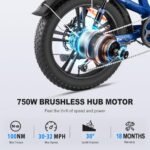 FREESKY 1200 W Motor 48 V 20 Ah Battery with Samsung Cells Full Suspension,32 MPH Up to 90 Miles Step-Thru Folding Electric Bike for Adults, 20'' Fat Tire Dual Hydraulic Brakes Electric Bicycle - Image 2