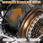 1000W Peak Electric Bike for Adults, Colorful LCD Display Mountain Electric Bicycle - 26"x4" Fat Tires, Up to 30MPH 65Miles Range, Ebike for Adults with USB Port Removable Battery & 7 Speed - Image 2