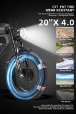 MEELOD Electric Bike for Adults 2400W Dual Brushless Motor Dual 48V 40AH Removable Battery Mountain Ebike, 48V LED Headlight, Color LCD Display, Dual Shock Absorber - Image 4