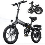 isinwheel U3 16" Foldable Electric Bike Adults, 500W Electric Bicycle, Front Fork Suspension, 19 MPH UP to 45 Miles Folding Ebike for Adults and Teens for Leisure Riding&Commuting, UL2849 Certified