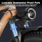 2000W Dual Motor Ebike 35 MPH,26" Fat Tire Electric Bike for Adults,48V 23AH Removable Battery,All Terrain Adult Electric Bicycles,85 Mile E Bike Lockable Suspension,Hydraulic Disc Brake - Image 4