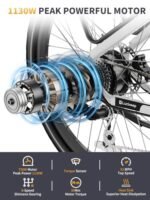 Electric Bike for Adults 1130W Peark Motor, 48V 20AH-45AH SAMSUNG Battery, Max 80 Miles 27.5" Ebike up to 32MPH, E-Bike with Torque Sensor, Front Suspension & Dual Hydraulic Brakes, App Control E Bike - Image 2