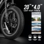 eAhora Terra Peak 1500W Electric Bike for Adults,30+mph Colorful Display Full Suspension Electric Mountain Bike Dual Hydraulic Brakes 20 * 4.0 Fat Tire City Electric Bike - Image 6