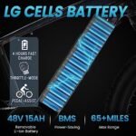 VELOWAVE Electric Bike for Adults 750W BAFANG Motor 28MPH Mountain Ebike 48V 15Ah Removable LG Cells Battery 26'' Fat Tire E Bike Shimano 7-Speed - Image 3