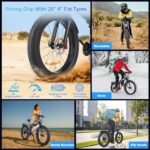 YVY Electric Bike for Adults, 26"x4.0" Fat Tire All Terrain Ebike, 1500/2000W Dual Motors - 48V 15/23AH Removable Battery - 7 Speeds - LCD Display - F/R Shocks - Oil Disc Brakes - 30-60Mile/31-35MPH - Image 6