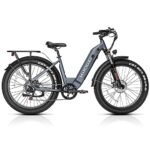 R1 Step Electric Bike for Adults with 48V 14Ah Samsung Removable Battery,1000W Peak Motor 28MPH, 26''* 4'' Fat Tire Step-Thru Ebikes for Adults, Hydraulic Brake Commuter E-Bike, 7-Speed UL
