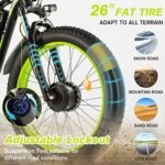 Electric Bike for Adults, 2000W Ebikes 26"x4" Fat Tire Bicycle, Dual Motor 48V/22.4Ah Removable Larger Battery Bikes for Beach Mountain Snow Commute Off-Road Ride with UL Certified - Image 3