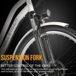 Electric Bike for Adults, 26" Ebikes, Peak 750W Electric Cruiser Bike with 48V 14.5Ah/11.6Ah Removable Battery, 25Mph Electric Bicycle w/ 7-Speed & Front Suspension(Fits for 5'2"-6'5") - Image 3