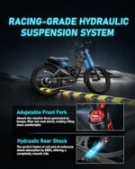 HEDONIC Romeo Pro [2024 Upgraded] Electric Bike for Adults 1400W/60Ah 100+Miles Long Range Ebikes 26" Fat Tire Electric Mountain Bike Full Suspension Ebike Dual Hydraulic Brakes - Image 6