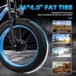 3000W Peak Dual Motor Electric Bike for Adults,2000W 48V 22Ah Battery E-Bicycle,35MPH & 60Miles, 26''Fat Tire Off Road Mountain All Terrain Commuter E-Bike,Full Suspension,Hydraulic Disc Brake Ebike - Image 3