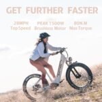 Rattan Pathfinder Electric Bike for Adults,28MPH 65Miles Ebike,Peak 1500W Motor Electric Mountain Bike with 48V 15AH Removable Battery,26 * 4 Fat Tires Ebike for Adults,7-Speed - Image 3