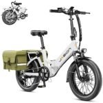Jasion EB7 ST 2.0 Electric Bike for Adults, 850W Power Motor 55 Miles 28MPH Top Speed Folding Ebike, 48V 10AH Built-in Battery Dual Suspension, 20" Fat Tire Electric Bicycles, Step-Thru Design