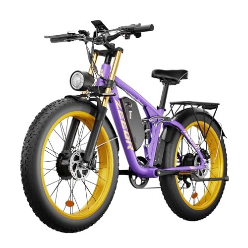 Version 1.0.0 Electric Bike for Adults, 2000W Ebike 48V 22.4Ah Lithium Battery 35MPH 26" Full Suspension Electric Bicycles 7 Speed Hydraulic Brakes Up to 60 Miles - Image 1