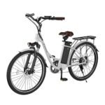 isinwheel 26" Electric Cruiser Bike 500W Ebike, 36V 13Ah Removable Battery, Up to 55+ Miles, 20MPH Electric Bike for Adults, Professional 7 Speed E-Bike, Electric City Commuter Bicycle (White)