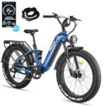 FREESKY Electric Bike for Adults 1600W Power Motor 48V 20 AH Ebike, Step-Thru Ebike up to 35MPH & 90Miles Max Range, 26'' Fat Tire Full Suspension Electric Bicycle for Man/Women