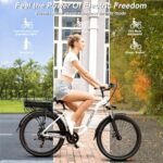 ANCHEER Electric Bike for Adults, 48V 500Wh EBike, UP to 60 Miles, Removable Battery, Fast-Charge, 26" Commuter Electric Bicycles, 7-Speed, LCD Digital Display, Suspension Fork, Cruise Control, UL2849 - Image 4