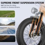 Electric Bike for Adults, 20" X4 Fat Tire Ebikes with Peak 1000W Brushless Motor, 648Wh Removable Battery, Step-Thru E Bicycle Bike up to 28MPH, 7-Speed, Knight - Image 5