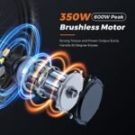 ENGWE Folding Electric Bike for Adults Teens, 14" Fat Tire City Commuter Ebike, Mini Electric Bicycle with 350W (Peak 600W) Motor 48V 10AH Removable Battery Max 20MPH 37Miles - Image 2