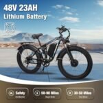 2000W Electirc Bike for Adults Dual Motor Mountain Bike Full Suspension 35MPH 48V 23AH Battery,90 Miles Ebike,Beach Mountain Snow Adult Electric Bicycles E-Bike UL Certified - Image 2