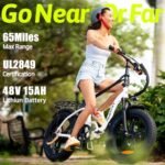 GL Electric Bike for Adults,Peak 1500W Foldable Ebike,28MPH 65Miles Folding Electric Bike with 48V 15AH Removable Battery,20" X 4.0 Fat Tire Electric Bike,7 Speed - Image 2