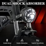 V20 Electric Bike for Adults, 28 MPH Top Speed 48V 15.6/18. 2Ah Removable Battery Ebike, 1000/1500W Motor 20 "Fat Tire Electric Dirt Bike, Hydraulic Brake Electric Motorcycle - Image 6