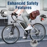 Jasion Electric Bike for Adults -750 W Peak Motor, 480 WH Removable Battery Bicycle with Twist Throttle, Dual Disc Brake, 7-Speed Ebike, Max 20 MPH, 5 PAS Levels, Front Suspension 27.5 Inch Tires - Image 6