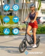 HOVERFLY H3 16" Electric Bike, Max 25Miles Range(Pedal-Assist) & Speed 15.5 Mph Power by 350W Motor, Folding E-Bike with Removable Battery, Front Suspension and Commuter Electric Bicycle Adults - Image 3