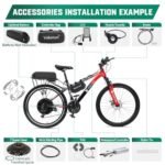 Voilamart 26" Waterproof Electric Bicycle Hub Motor Wheel Conversion Kit 48V 1200W with LCD Display Meter IP65 - Image 6