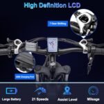 YVY Electric Bike for Adults, 26"x4.0" Fat Tire All Terrain Ebike, 1500/2000W Dual Motors - 48V 15/23AH Removable Battery - 7 Speeds - LCD Display - F/R Shocks - Oil Disc Brakes - 30-60Mile/31-35MPH - Image 4