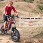 1200W Electric Bike for Adults 26" Fat Tire Ebike with 48V 18.2Ah Battery 37MPH 35Miles Electric Mountain Ebikes Bicycle for Teens Adult - Image 3