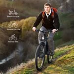 Wooken Electric Bike for Adults with Peak 750W Motor, 27.5'' Ebike with 48V 499WH Removable Battery, Up to 55Miles Electric Mountain Bike, 21.6MPH Adults Electric Bicycle with LCD Display, 21 Speed - Image 5