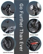 Electric Bike for Adults 1130W Peak BAFABG Motor 30MPH 48V 15AH Battery 60Miles Range Folding EBike, 20'' Fat Tire Foldable E-Bike with APP Control, Full Suspension, Hydraulic Brake Electric Bicycle - Image 5