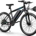 TotGuard Electric Bike, 27.5" Electric Bike for Adults 500W Ebike 21.6MPH Adult Electric Bicycles Electric Mountain Bike,48V 499WH Removable Lithium Battery,21-Speed Gears,Lockable Suspension Fork