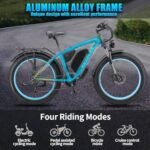 Electric Bike for Adults 1000W 48V 17.5AH Removable Battery 27MPH 26" x 4" Fat Tire Snow Beach Mountain Ebike with 21-Speed Shifting Gear Hydraulic Disc Brake City Electric Bicycles - Image 6