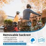 Rattan 750W Electric Bike for Adults 48V 13AH Removable Battery Foldable Electric Bikes LM/LF Pro Ebike 20" x 4.0 Fat Tire Electric Bicycles 2 Seater - Image 5