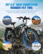 Electric Bike for Adults, Dual Motor 2000W AWD 48V 22.4Ah 35MPH Ebike, Electric Bicycle with 26" Fat Tire MTB 21 Speed Front Suspension Dual Hydraulic Disc Brakes - Image 5